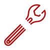 Tools Icon Red and White