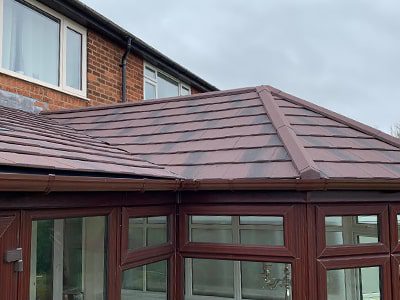 Brown Tiled Roof on a Conservatory