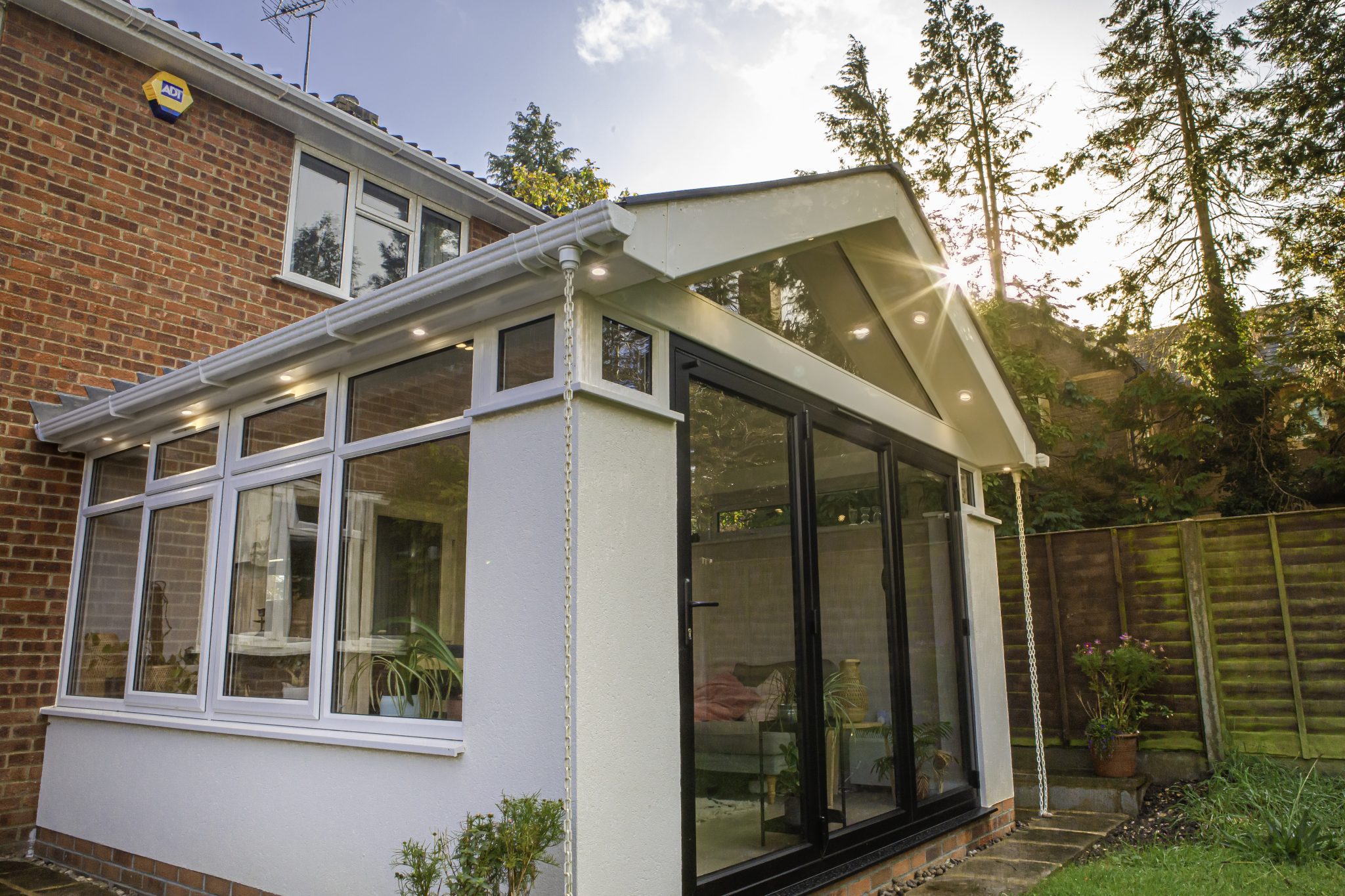 Black Sliding Door Conservatory Side Exterior